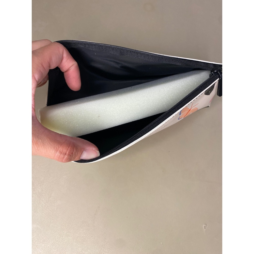 Kate Spade New York Floral Butterfly Pencil Case Cosmetic Pouch Cream Multi - Picture 7 of 10